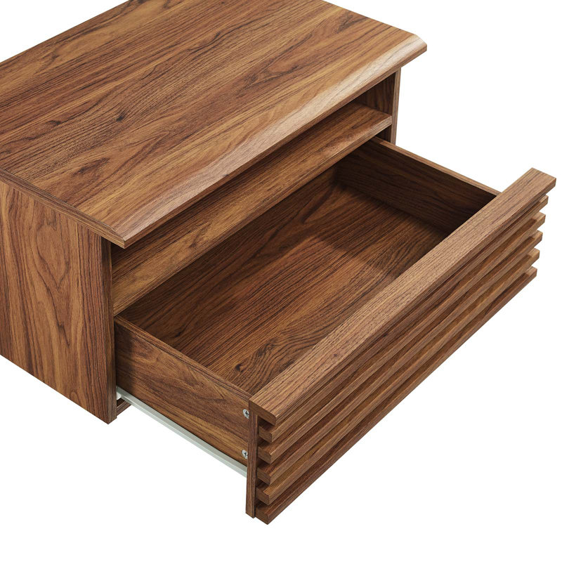 Modway Render Wall-Mount Nightstand & Reviews | Wayfair pertaining to Comparing Particleboard and Solid Wood Construction in Bedroom Furniture
