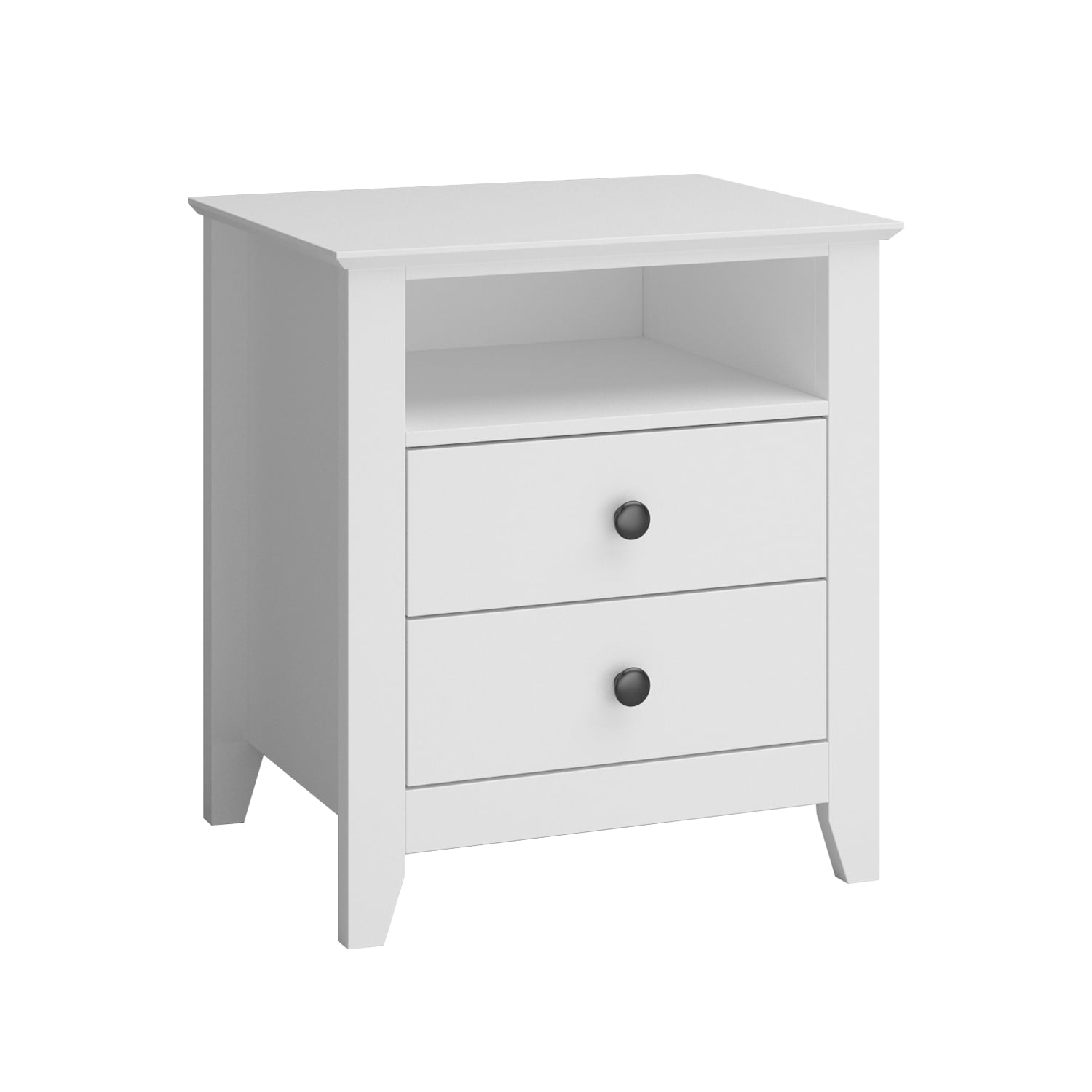 Monslipa Nightstand Bedside Table With 2 Drawers And Storage Shelves ... throughout Victoria Matte White Bedside Table Secrets I Wish I Knew Earlier