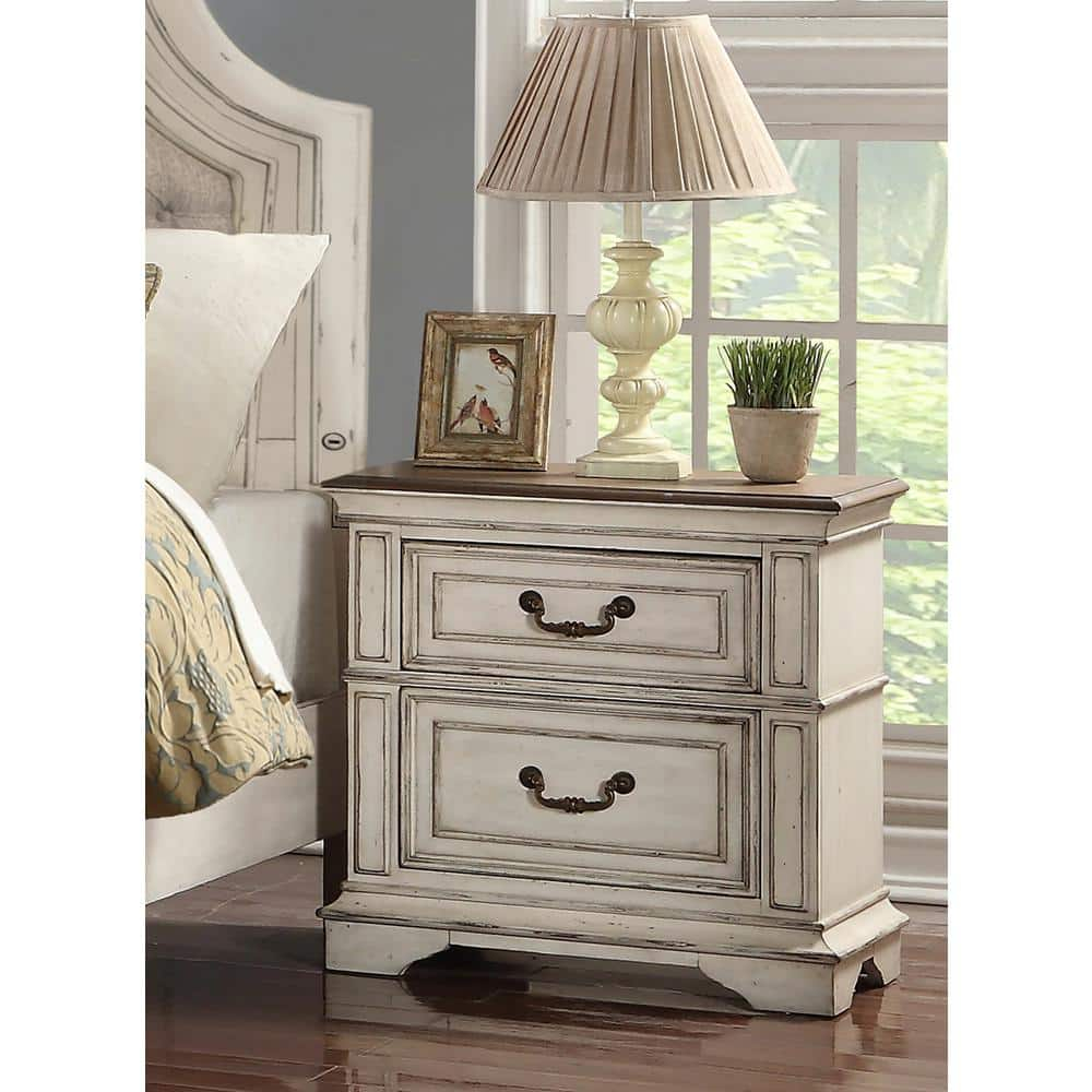 New Classic Home Furnishings New Classic Furniture Anastasia Antique ... in Furniture Anastasia Solid Wood Frame Nightstand In Antique White
