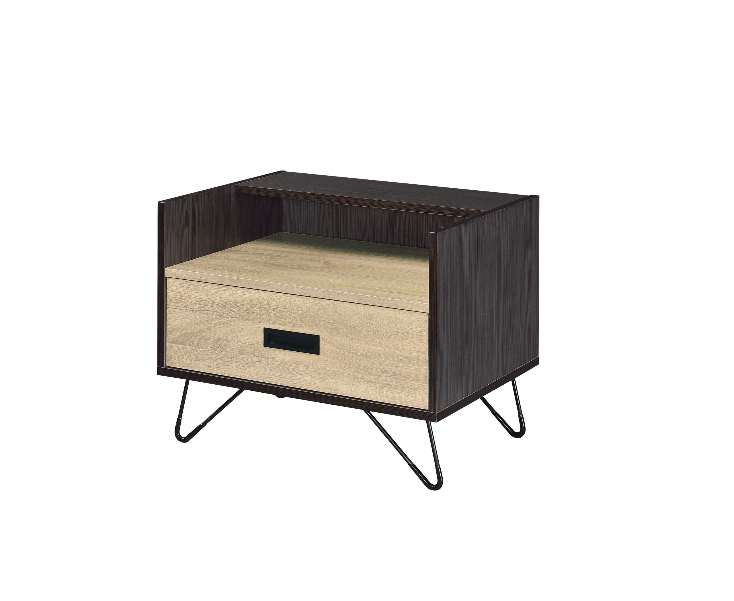 Nfusion Yahir Nightstand With Drawer & Open Compartment | Wayfair pertaining to The 3 Drawer Organizing Systems I Stole from Interior Designers That Actually Make Sense