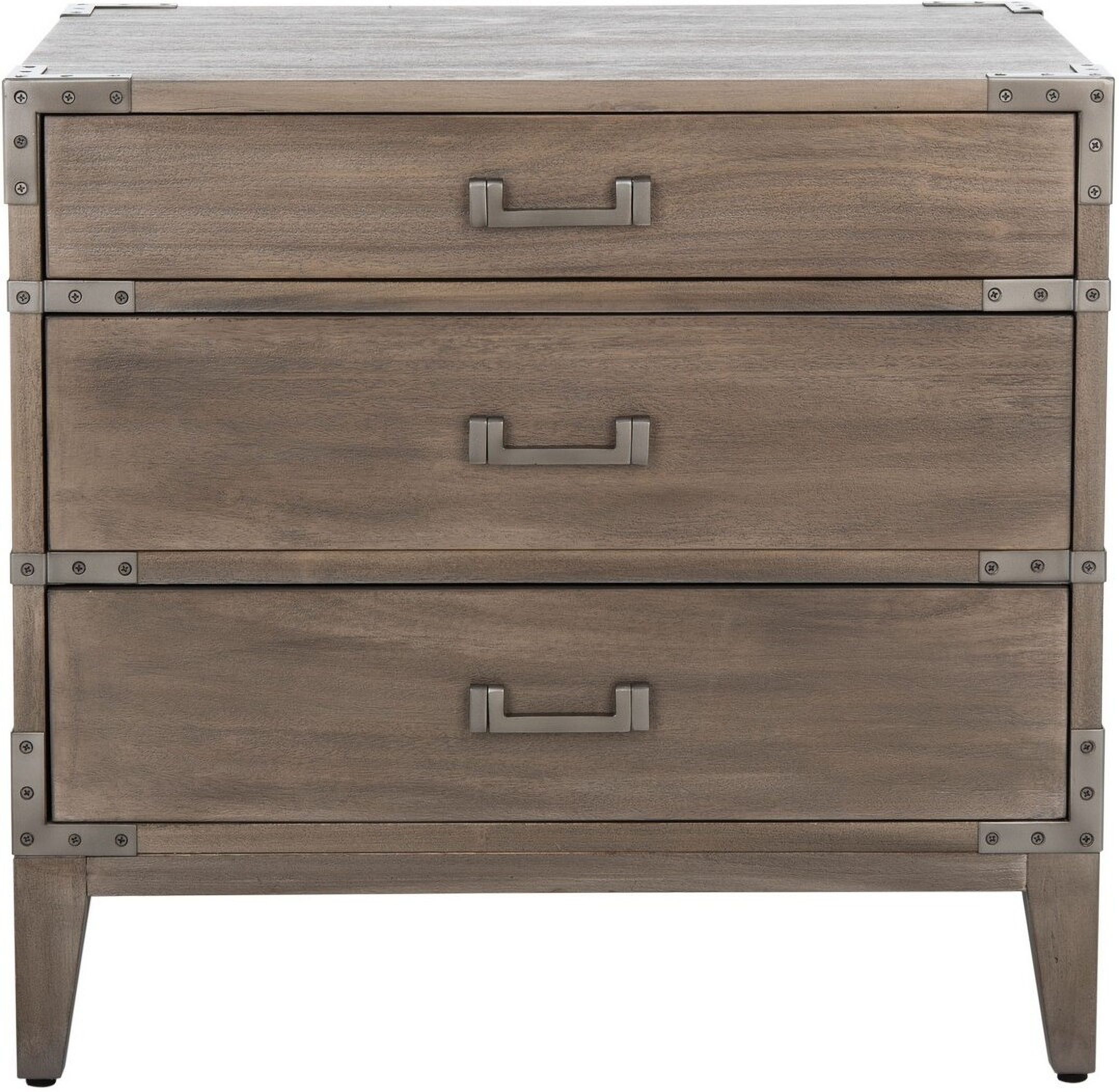 Nisha 3 Drawer Wood Nightstand In Light Brown By Safavieh Couture ... intended for Safavieh Couture Nisha 1 Drawer Wood Nightstand Brown