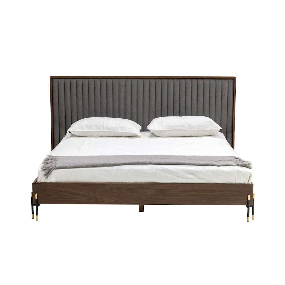 Nova Domus Metcalf - California King Mid-Century Walnut And Grey Bed ... throughout Understanding the Timeless Appeal of Mid-Century Design in Modern Interiors