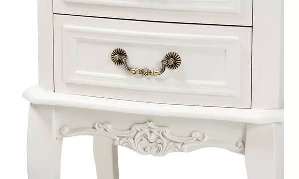 On Capucine 2-Tone Whitewashed O... | Groupon Goods with Capucine Antique Two Tone Whitewashed Oak White Finish Wood 3-Drawer Nightstand