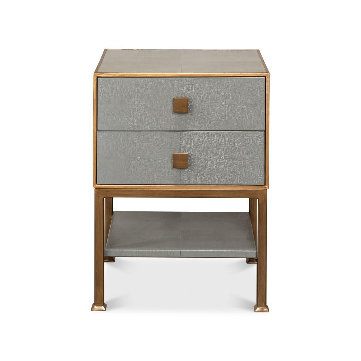 Pair Of Modern Gray Two Drawer Nightstands For Sale At 1Stdibs pertaining to Benzara Bm123113 Lennart Mid Century Modern Nightstand, Gray