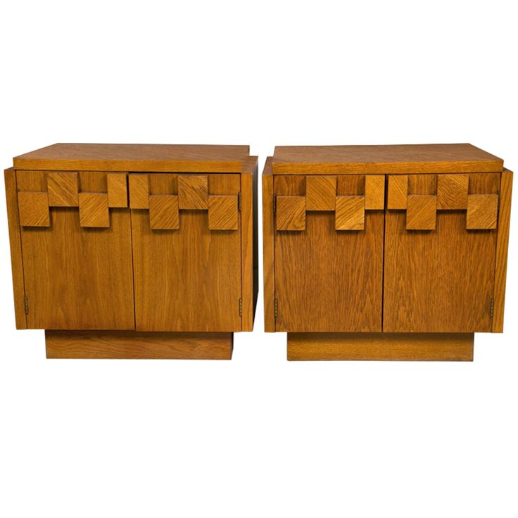 Pair Of Oak Wood Bedside Tables | Mid Century Style with regard to Timbergirl Ajmer Solid Acacia Wood Bedside Table, 21" Wide X 18" Deep X 26" High