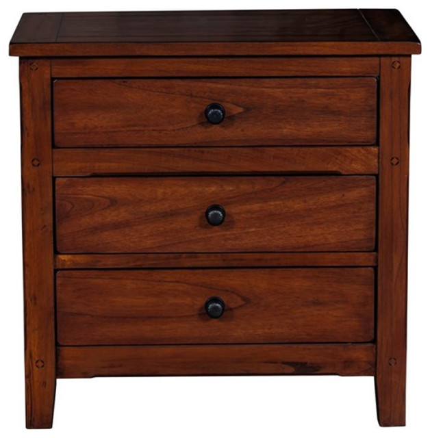 Pemberly Row 29" Petite Traditional Wood Night Stand In Dark Chocolate ... with regard to Wood nightstand selection guide for modern minimalist interiors