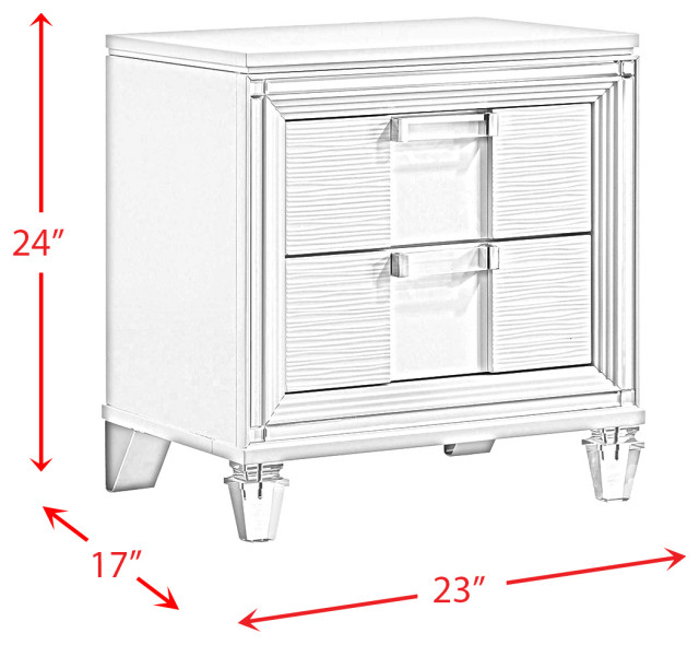 Picket House Furnishings Charlotte Youth 2-Drawer Nightstand In White ... in Understanding the Design Philosophy Behind Modern Nightstands