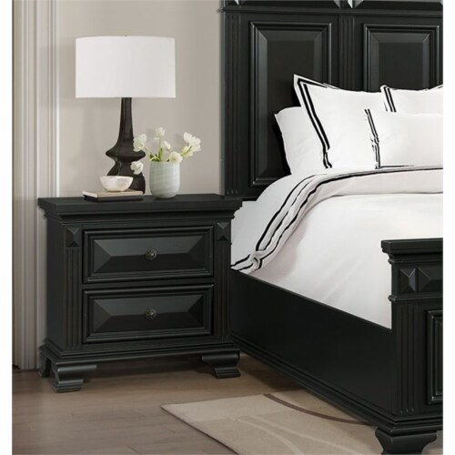 Picket House Furnishings Trent 2 Drawer Nightstand In Antique Black, 1 ... with regard to Understanding the Design Philosophy Behind Modern Nightstands