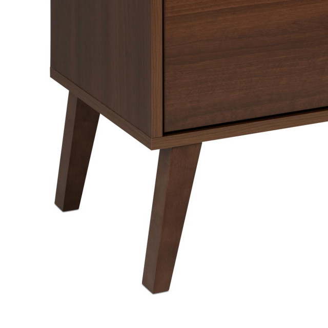 Prepac Milo Mid Century Modern 2-Drawer Nightstand, Cherry - Modern ... for Prepac Milo Mid Century Modern 2-Drawer Nightstand, Cherry