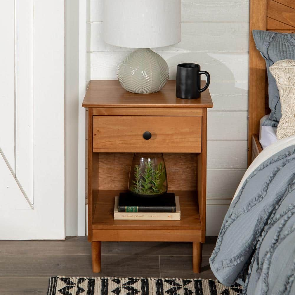 Providing A Modern Spin On A Traditional Style, This 1-Drawer Wood ... for Exploring the Timeless Design Elements That Define Mid Century Bedroom Furniture