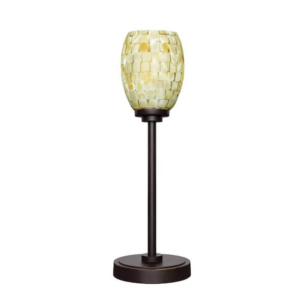 Quincy 17.5 In. Dark Granite Accent Lamp With Seashell Glass Shade ... throughout Understanding the Artistry Behind Elegant Table Lamp Design