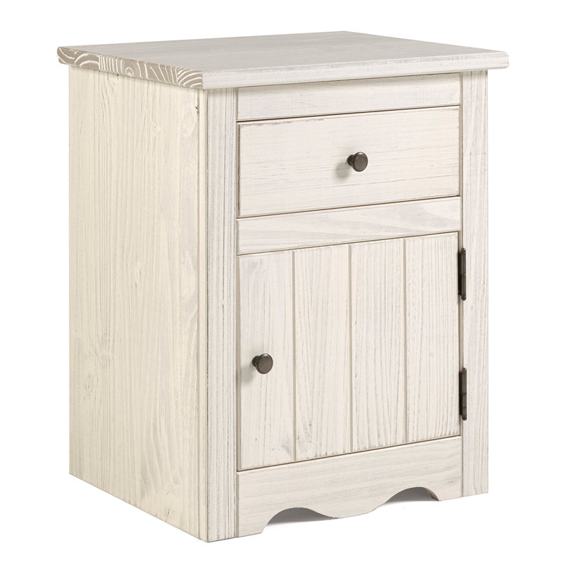 Rosecliff Heights Aldgate 1 - Drawer Solid Wood Nightstand In White ... within How to choose the right nightstand for your sleeping space
