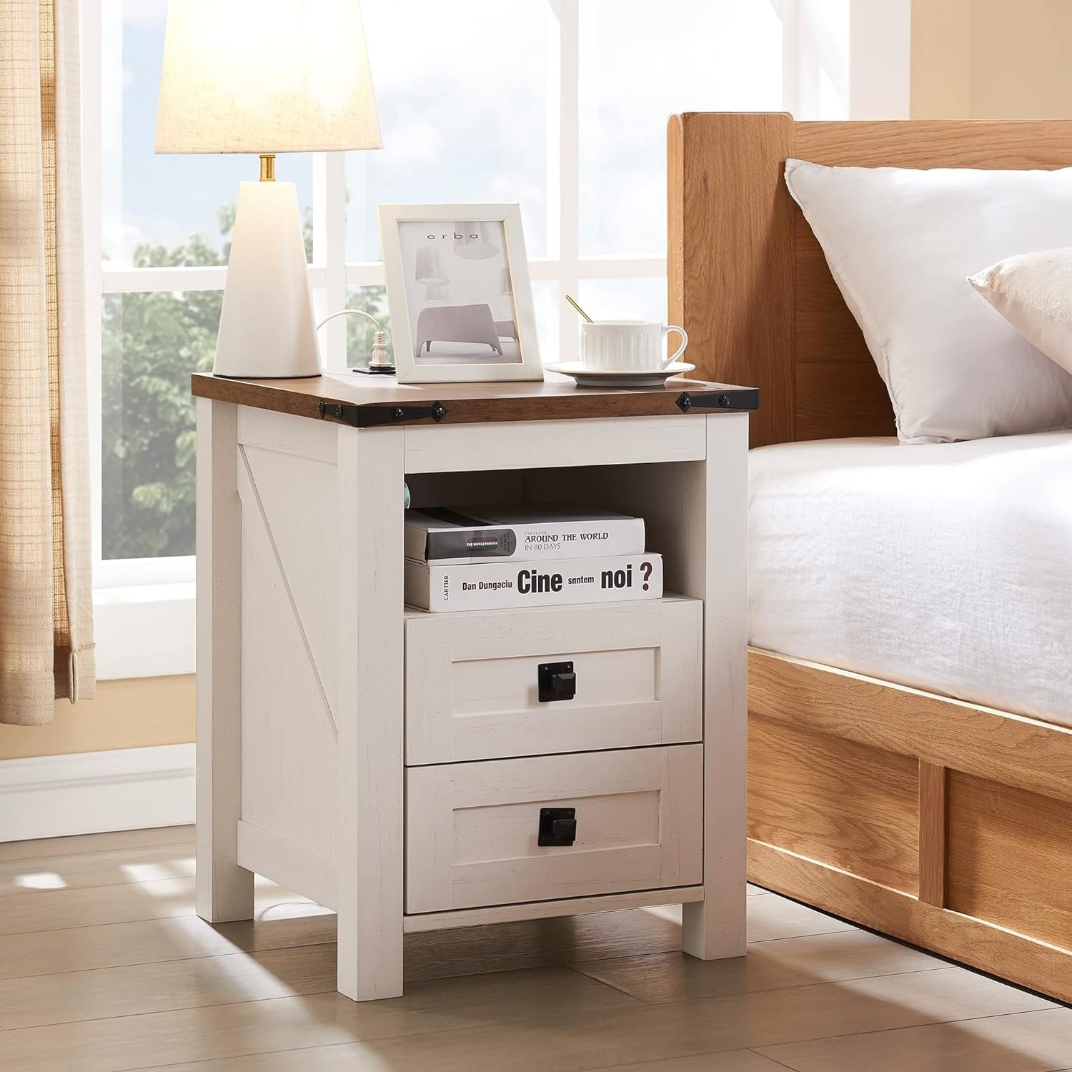 Rustic Wood 3-Drawer Nightstand By Baxton Studio - On Sale - Bed Bath ... intended for Why This Kennemore Nightstand Is Different Than Other 1-Drawer Models