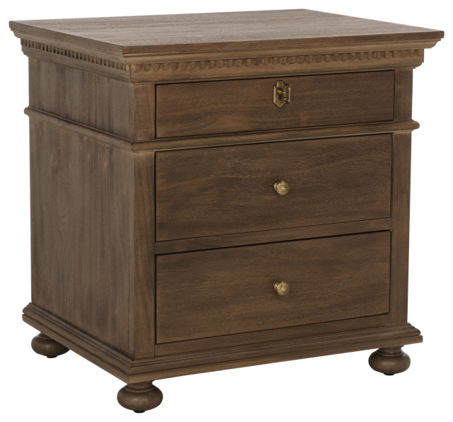 Safavieh Couture Allisyn 3 Drawer Wood Nightstand, #N/A - Traditional ... with The Safavieh Couture Nightstand Secret I Wish I'd Known Before Buying