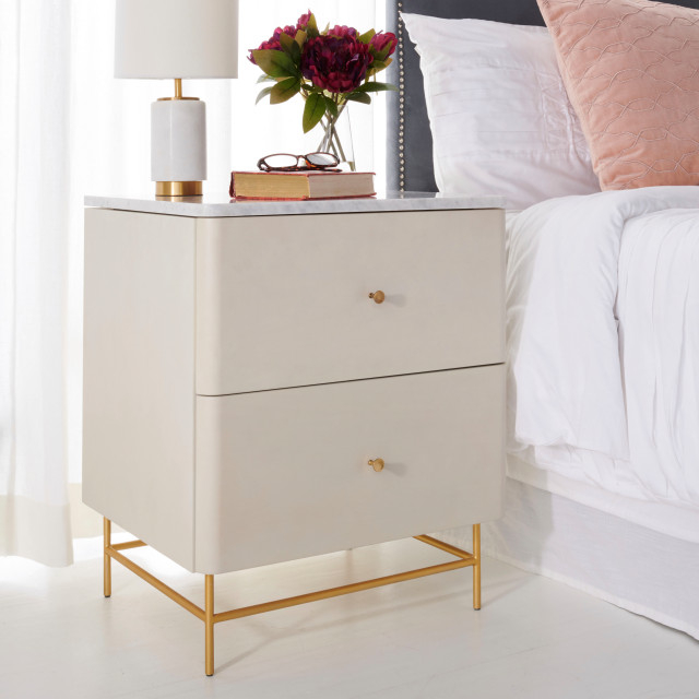 Safavieh Couture Channing 2 Drawer Nightstand, #N/A - Contemporary ... for Understanding the craftsmanship behind traditional wooden nightstands