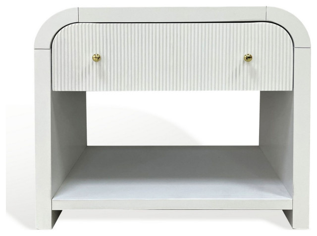 Safavieh Couture Liabella 1 Drawer Curved Nightstand, White/Gold ... within How the Safavieh Couture Liabella 1 Drawer Nightstand Enhances Bedroom Layouts