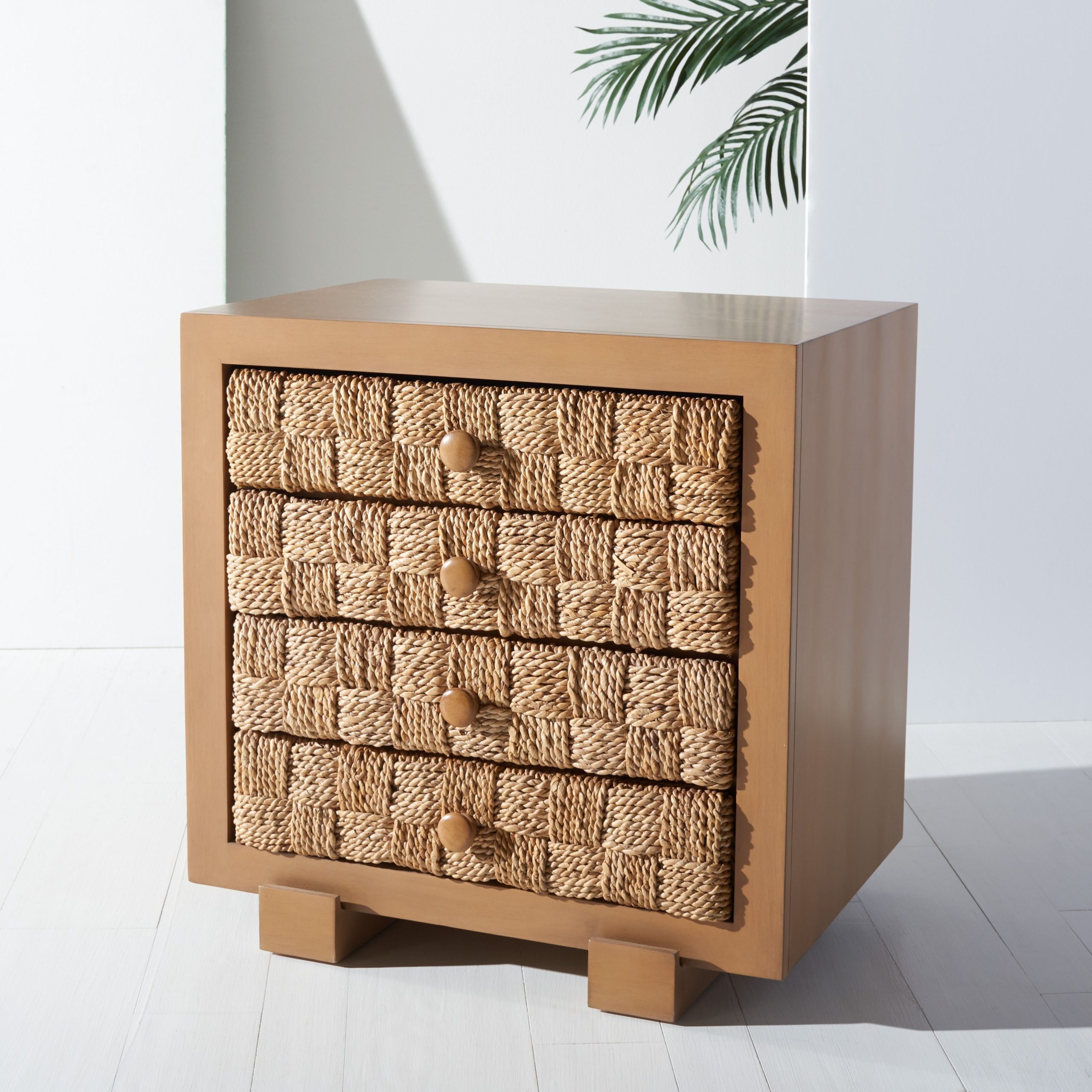 Safavieh Couture Rosario Woven Wood Nightstand | Woven Wood, Wood ... inside Safavieh Couture Haydriana 1 Drawer Wood Nightstand, Black