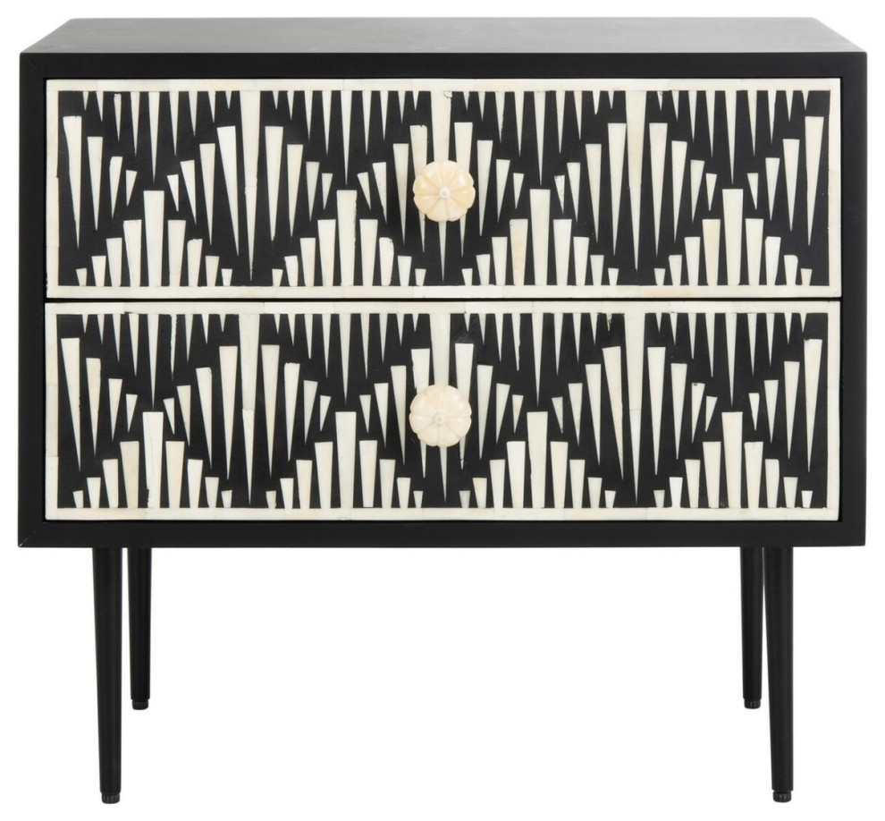 Understanding the Artistry Behind Safavieh Couture Tessie Bone Inlay Nightstand Black