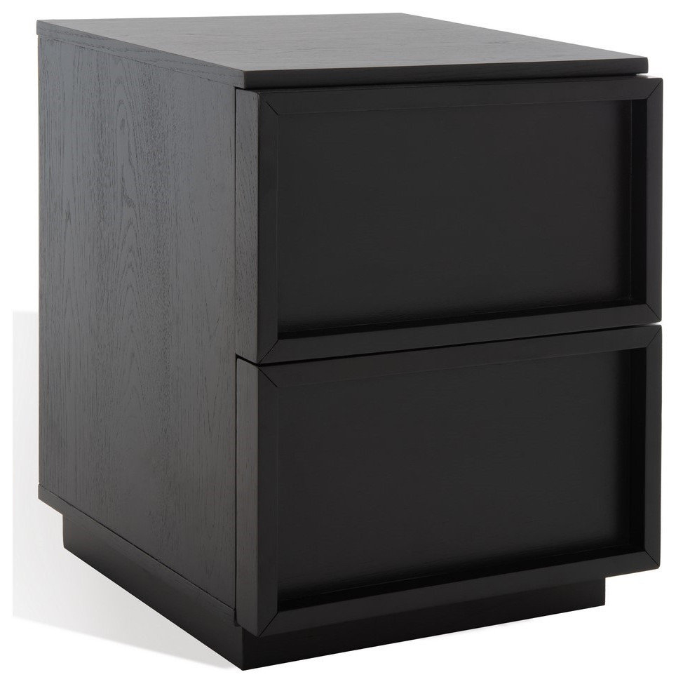 Safavieh Couture Zeus 2 Drawer Nightstand, #N/A - Transitional ... with regard to Safavieh Couture Deziree Wood 2 Drawer Nightstand, Natural