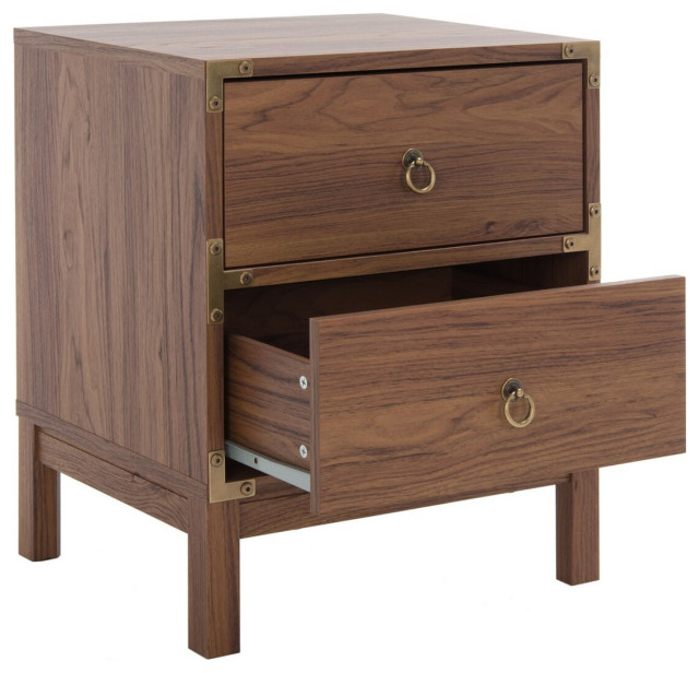 Safavieh Galio 2 Drawer Nightstand, #N/A - Transitional - Nightstands ... throughout Understanding the craftsmanship behind Safavieh Justice 2 Drawer Nightstand Walnut/White Washed