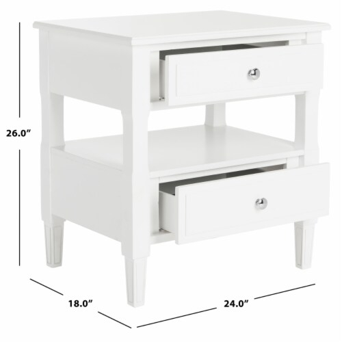 Safavieh Jenson 2-Drawer Night Stand White, 1 Unit - Ralphs for Exploring the functionality and aesthetics of white wood furniture
