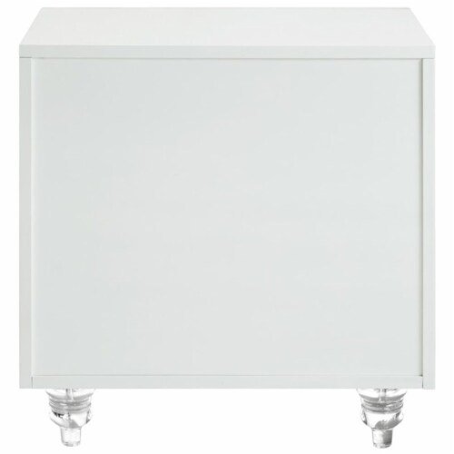 Serenity Mdf Wood Modern Lacquer Finish Lucite Leg Side Table/Accent ... regarding The Psychology of Color in Interior Design Choices