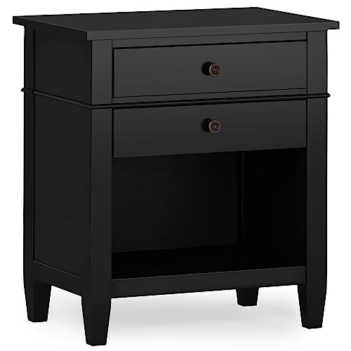 Snapklik.com : Simplihome Carlton Solid Wood 24 Inch Wide Contemporary ... with regard to Carlton Solid Wood 24 Inch Wide Bedside Nightstand Table In Distressed Grey