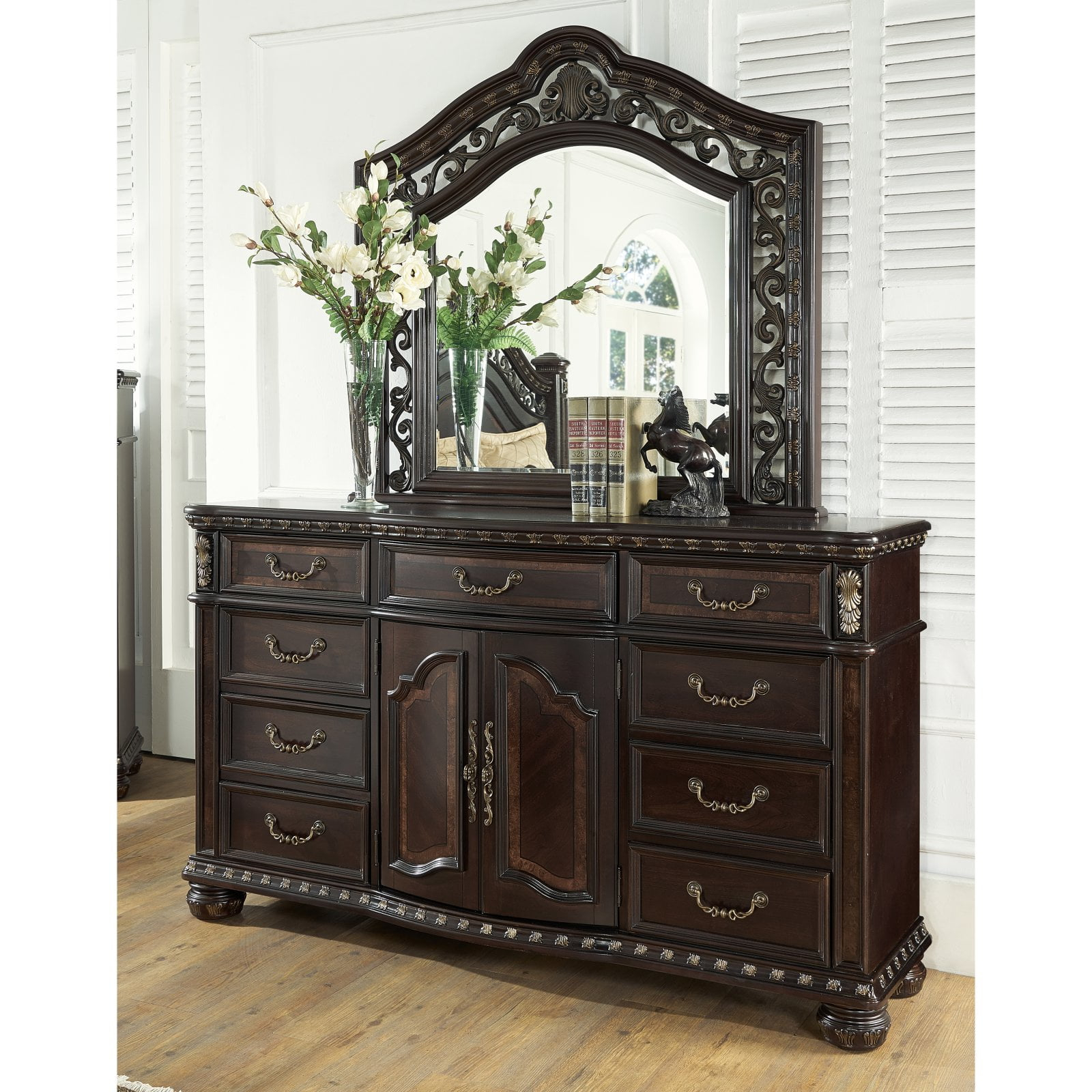 Steve Silver Monte Carlo Wood Bedroom Set With Rich Cocoa Dresser And ... with regard to Struggling With Steve Silver Nightstands? Here's What's Actually Wrong