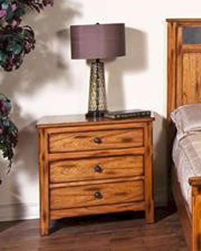 Sunny Designs Sedona Petite Night Stand Su-2333Ro-N with Sunny Designs Sedona 29" Petite Traditional Wood Night Stand In Rustic Oak