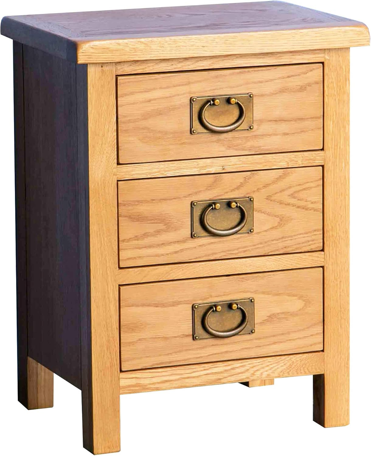 Surrey Oak Bedside Table | Traditional Rustic Waxed Solid Wood Side End ... inside Understanding the Appeal of Solid Teak Bedside Cabinets in Colonial Design