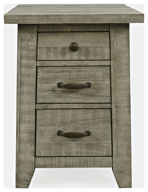 Telluride Rustic Distressed Acacia Usb Charging Chairside End Table ... regarding Balancing Form and Function in Household Furniture