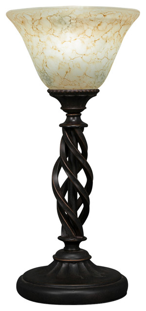 Toltec Lighting Elegante Table Lamp, Dark Granite, 7" Italian Glass ... intended for The Allure of Gold Champagne Crystal Glass in Lighting