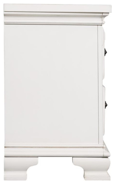 Trent 2-Drawer Nightstand In White - Traditional - Nightstands And ... regarding Picket House Furnishings Trent 2-Drawer Nightstand In White