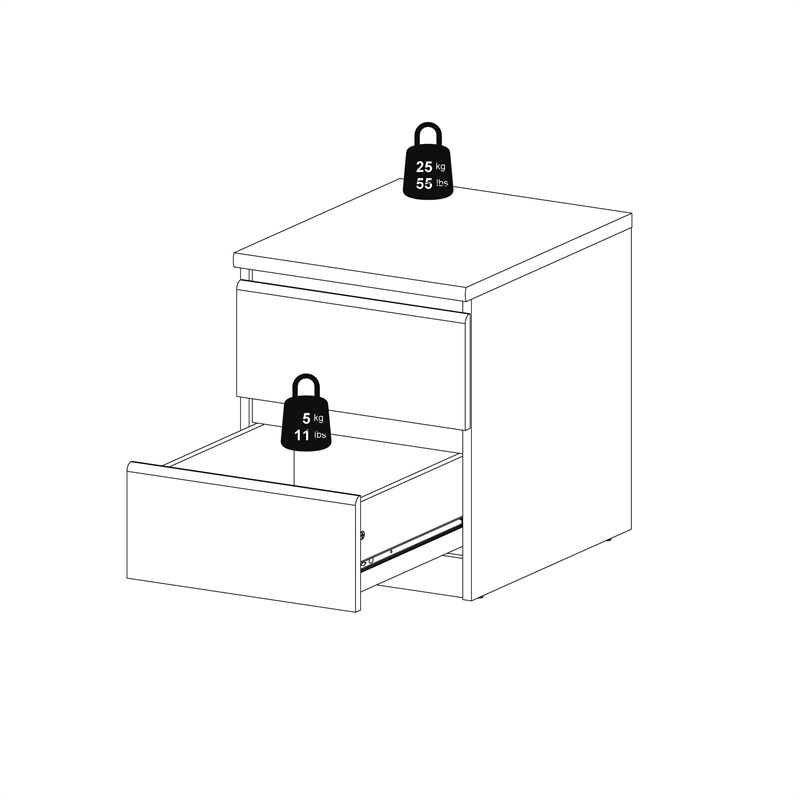 Tvilum Scottsdale 2 Drawer Wood Nightstand In Black | Cymax Business regarding How Tvilum Scottsdale nightstand transforms bedroom organization and style