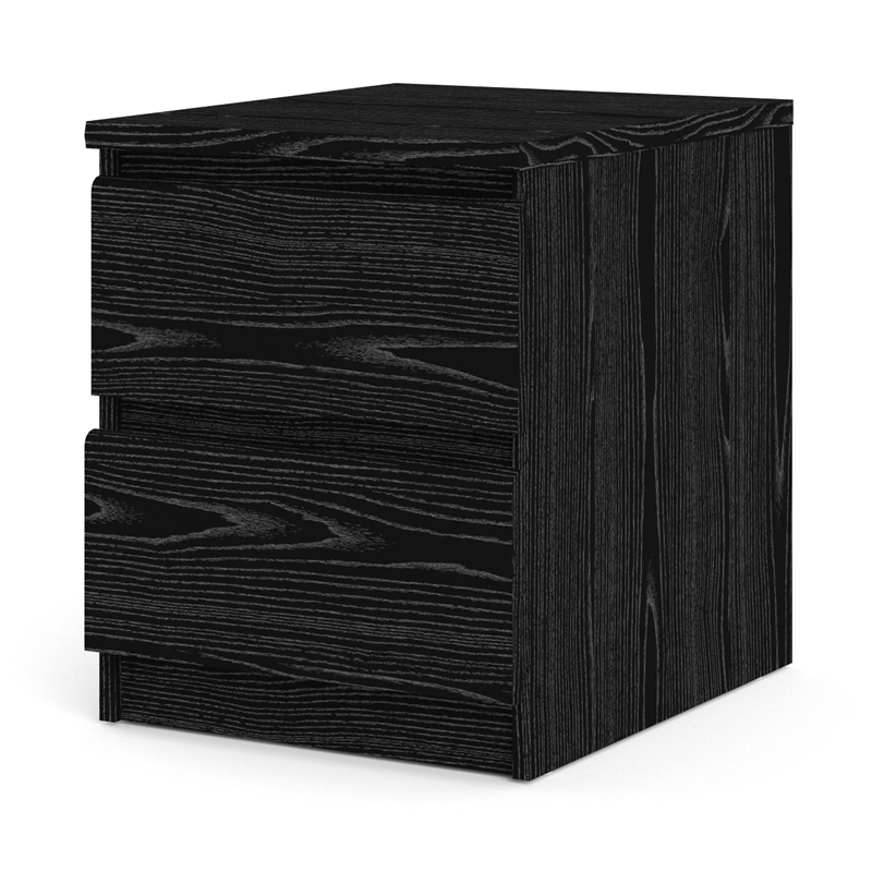 Tvilum Scottsdale 2 Drawer Wood Nightstand In Black Woodgrain pertaining to Tvilum Scottsdale 2 Drawer Wood Nightstand In Black