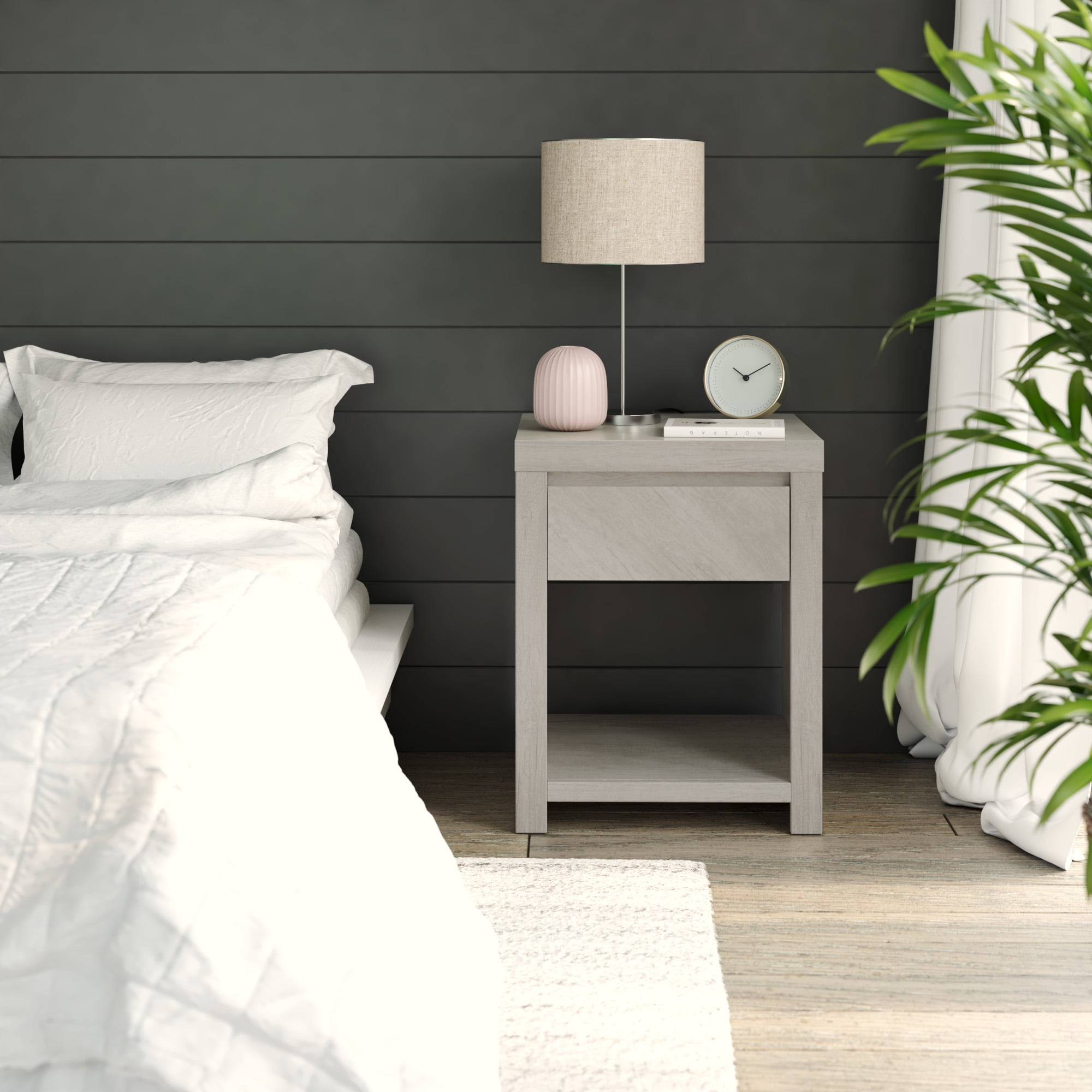 Twin Star Home Modern 1-Drawer Night Stand With Usb Charging - Walmart.com pertaining to How to choose the right nightstand for your sleeping space