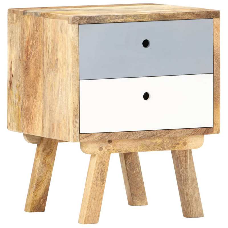 Union Rustic Bedside Cabinet 15.7" X 13.8" X 19.7" Solid Mango Wood ... inside Vidaxl Bedside Cabinet 15.7"X13.8"X19.7" Solid Mango Wood