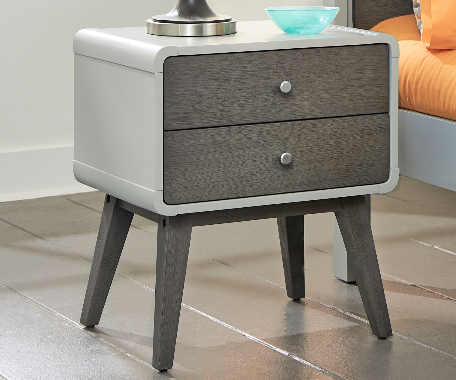 Unique 2 Drawer Nightstand – Madison Art Center Design for Unique Nightstand, 2 Textured Drawers & Diamond Pull Handles