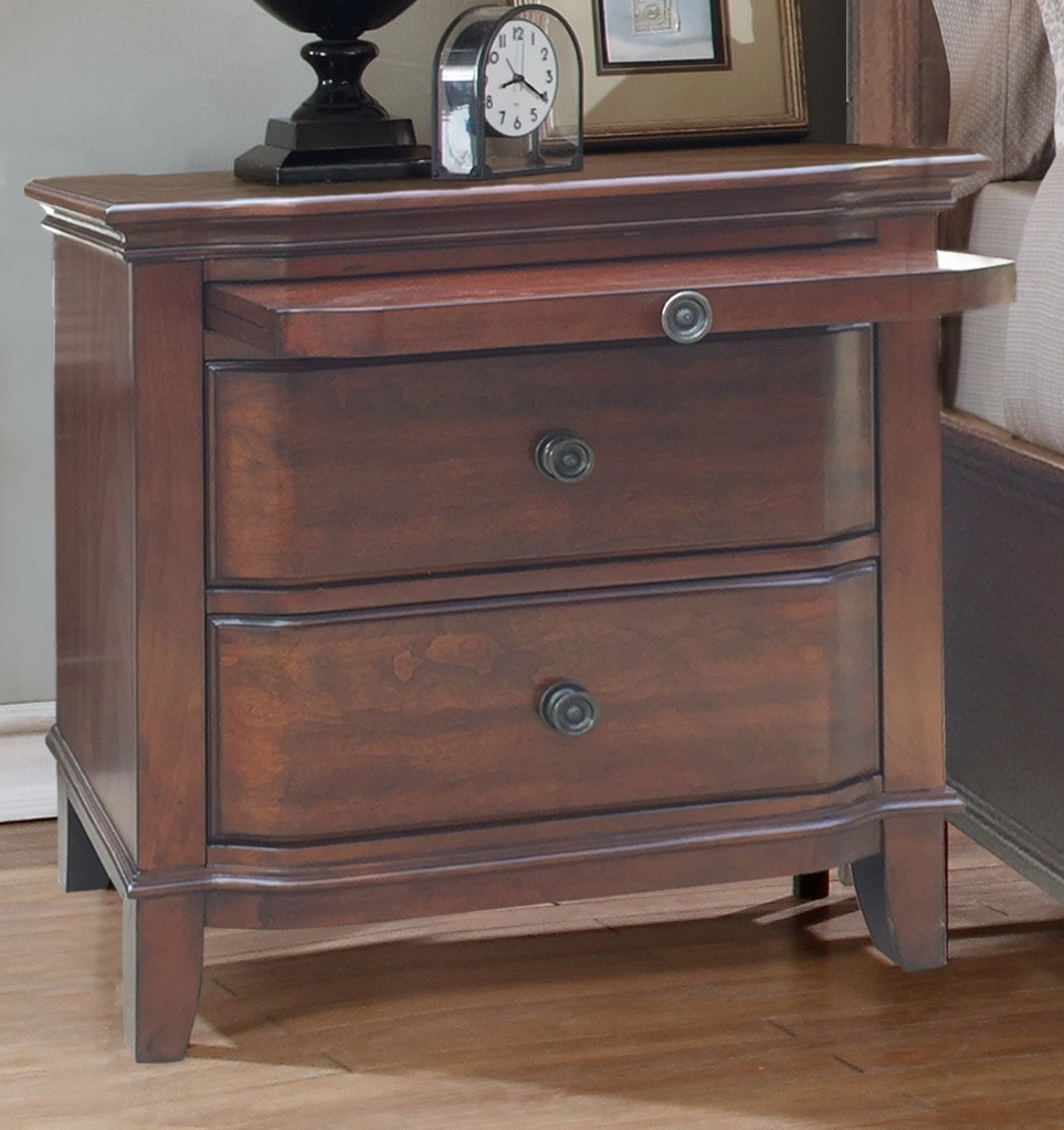 Unique 2 Drawer Nightstand – Madison Art Center Design pertaining to Traditional Nightstand, Unique Molding Detail And 2 Storage Drawers