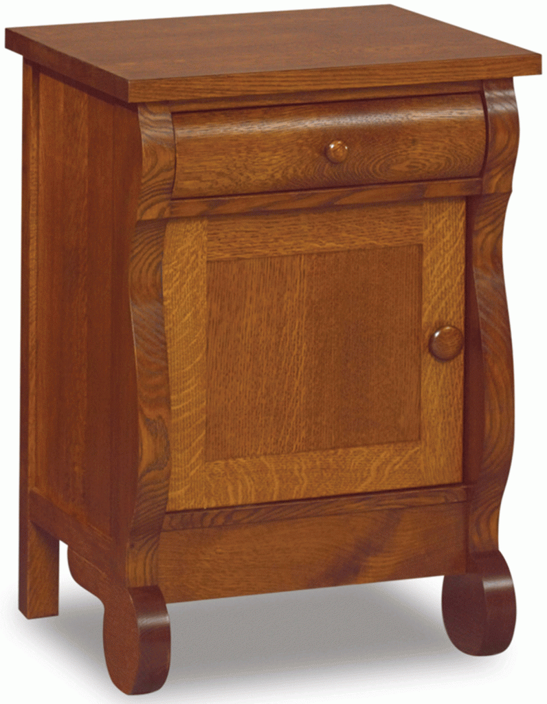 Up To 33% Off Old Classic 1 Door/1 Drawer Nightstand | Amish Furniture with The craftsmanship behind victorian nightstands with carved mahogany and burl inlay