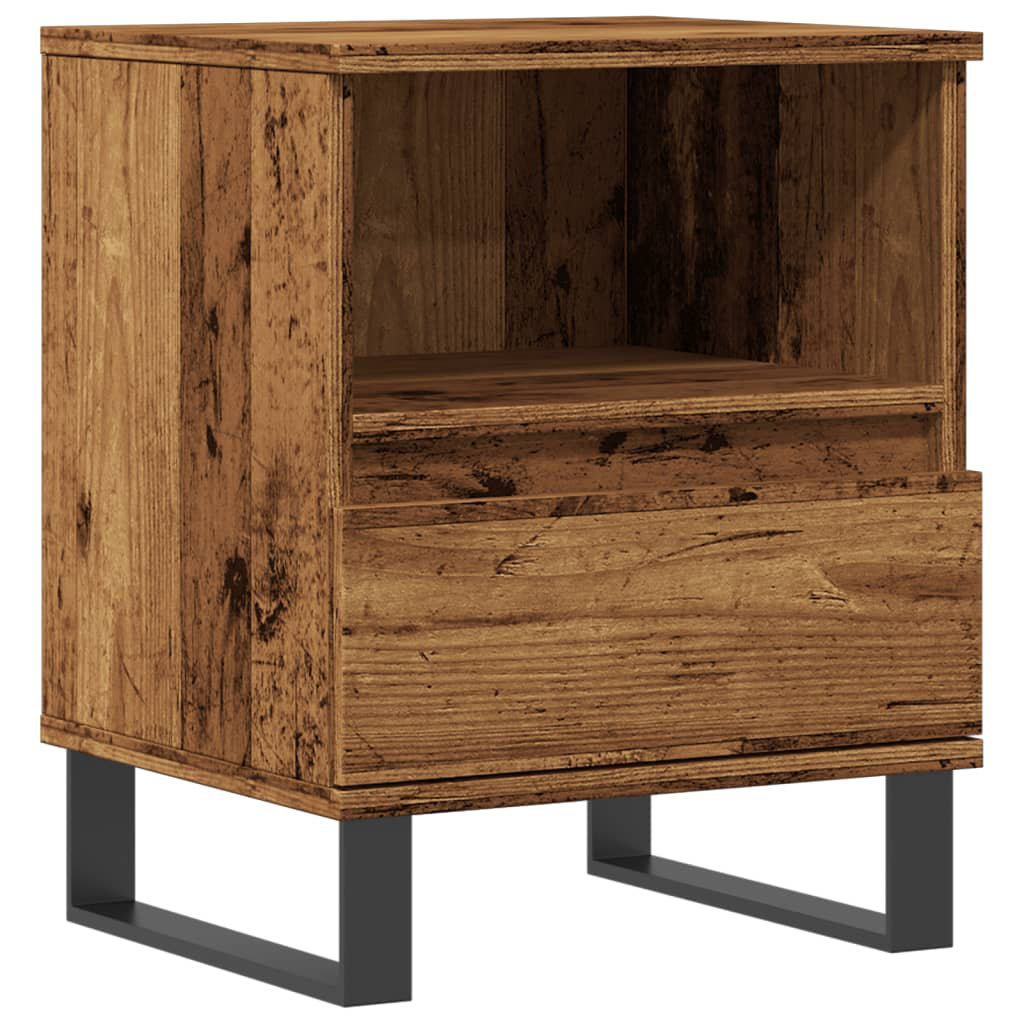 Vidaxl Bedside Cabinet Engineered Wood Medium Bedside Cabinet | Wayfair in Vidaxl Bedside Cabinet Set Of 2 Brown Solid Sheesham Wood Medium