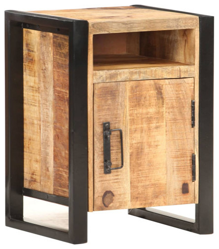 Vidaxl Bedside Cabinet Solid Reclaimed Wood Nightstand Stand Side End ... inside Vidaxl Solid Sheesham Wood Bedside Cabinet Nightstand Furniture Side Table