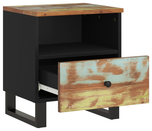 Vidaxl Cabinet Accent Nightstand End Table Solid Wood Mango And ... within Vidaxl Cabinet Accent End Table For Bedroom Living Room Solid Reclaimed Wood