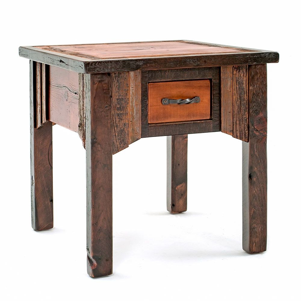 Western Rustic Reclaimed Barn Wood End Side Table regarding Choosing the Right Wood Finish for Authentic Rustic Aesthetics