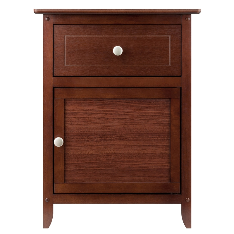 Winsome Eugene Transitional Solid Wood Nightstand With Drawer In ... with regard to Winsome Claire Transitional Solid Wood Nightstand In Antique Walnut
