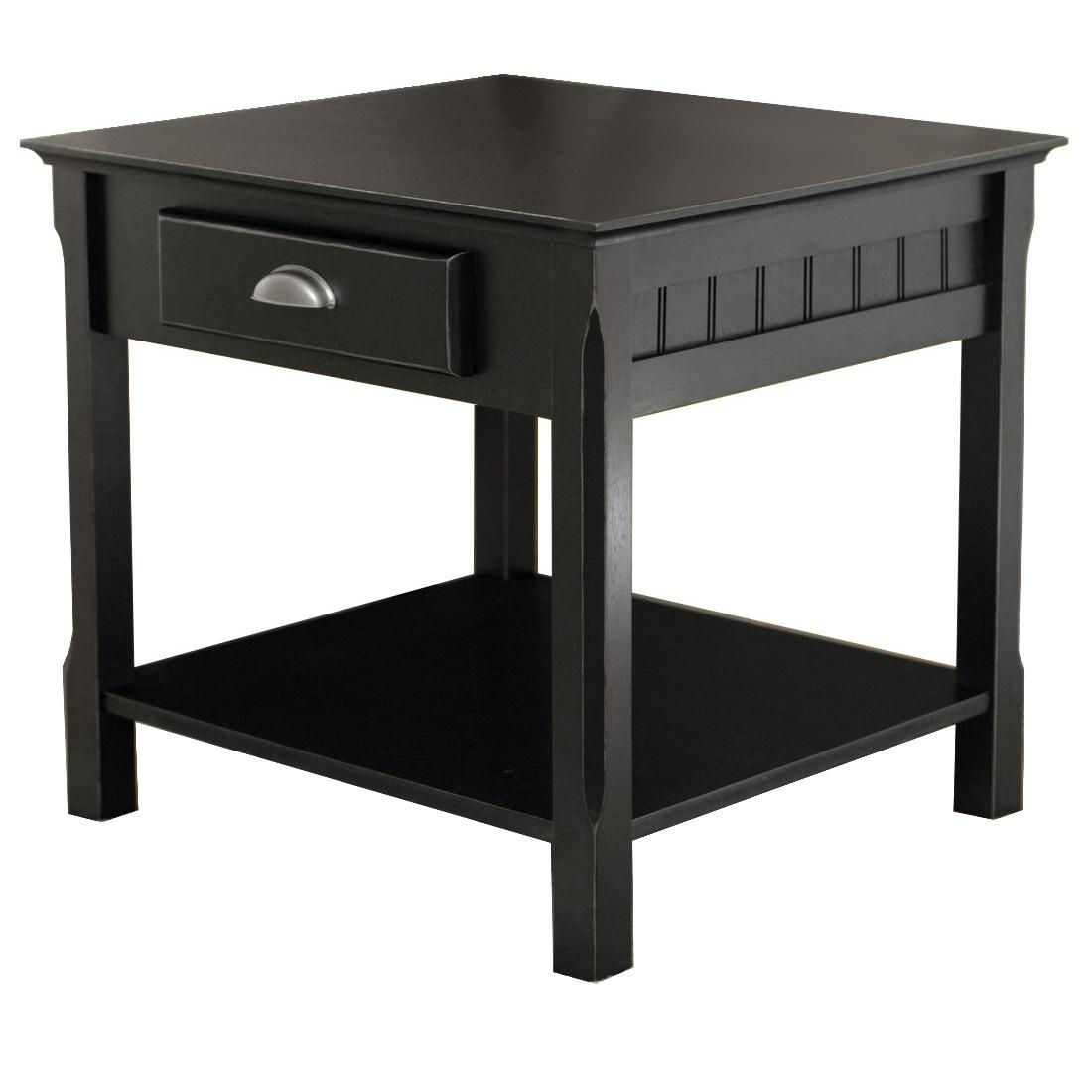 Winsome Wood End Table With Drawer And Shelf, Black: Amazon.ca: Home ... with regard to The Art of Blending Traditional and Modern Elements
