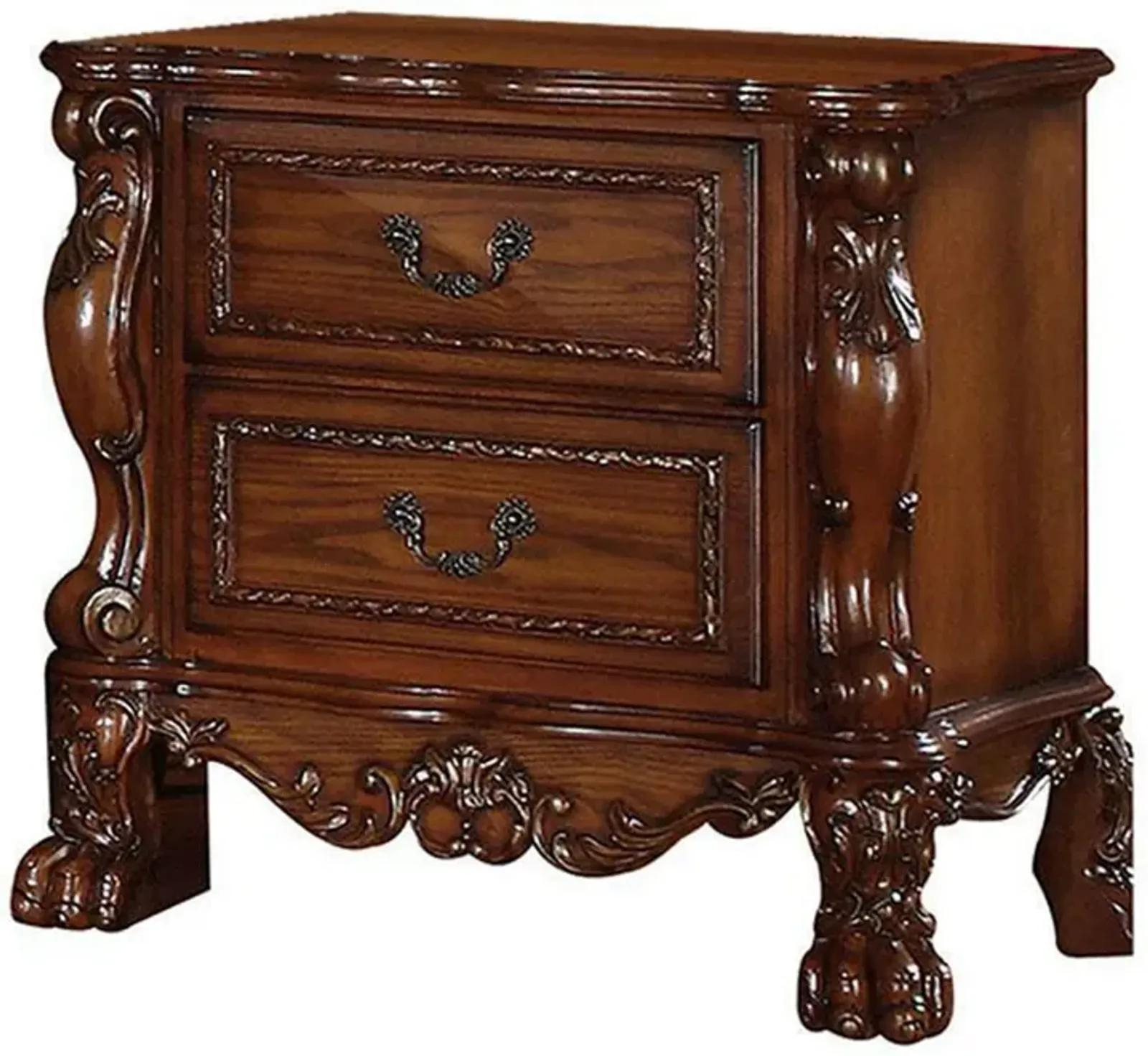 Wooden Night Stand With Two Drawer In Traditional Style, Brown ... for Benzara Bm185885 Traditional Style Wood Nightstand