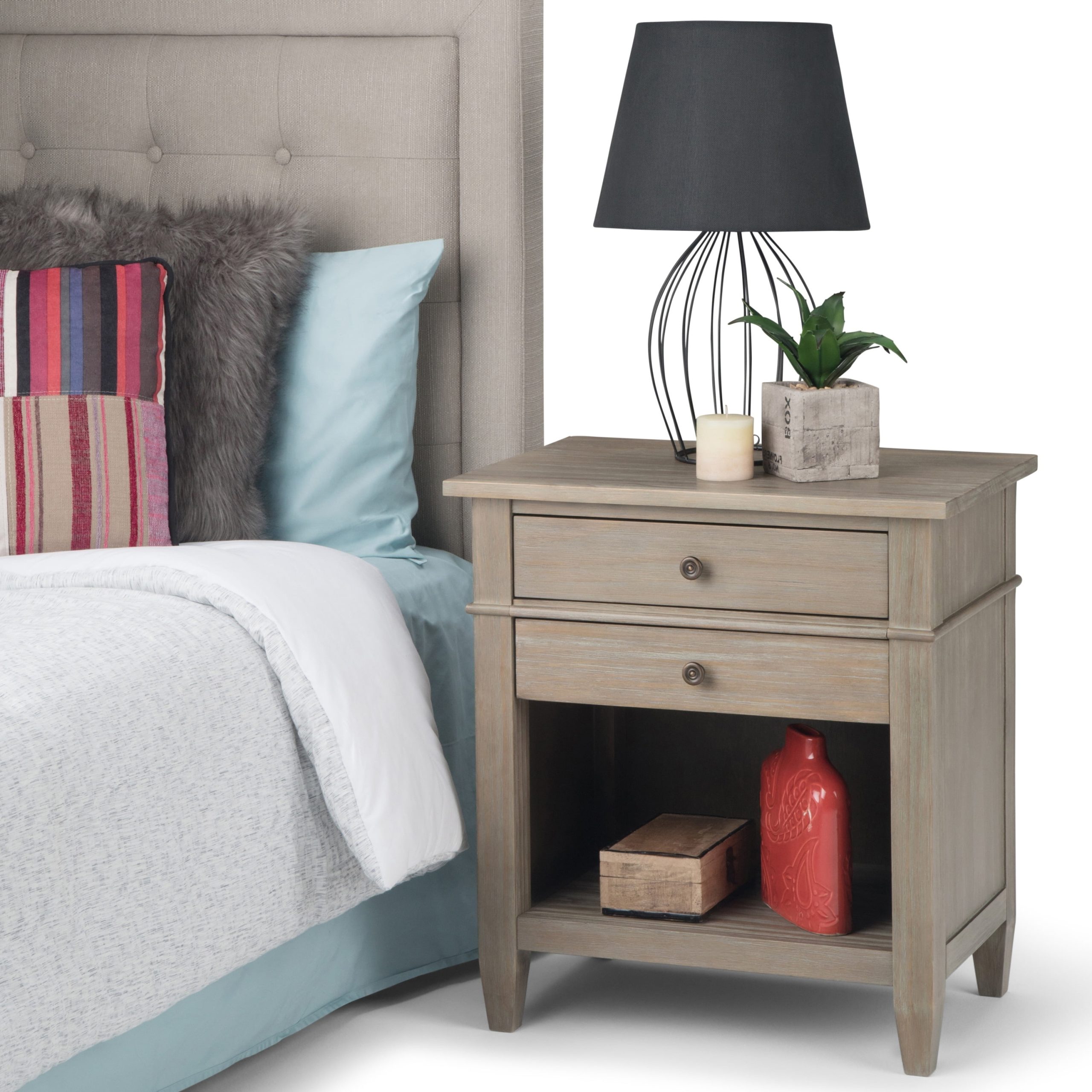 Wyndenhall Sterling Solid Wood 24 Inch Wide Bedside Nightstand Table ... in Understanding the Appeal of Solid Wood Bedside Tables