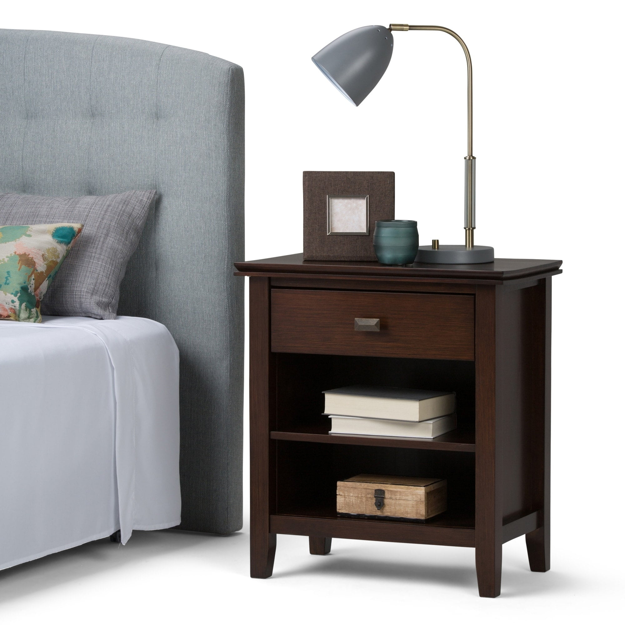 Wyndenhall Stratford Solid Wood 24 Inch Wide Bedside Nightstand Table ... regarding Understanding the craftsmanship behind Acadian solid wood furniture
