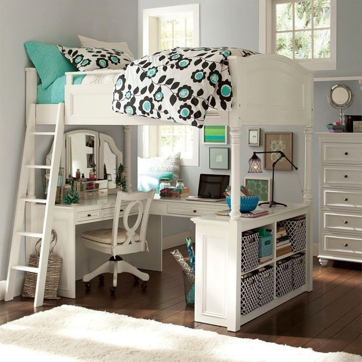 17 Spiffy White Loft Bed With Desk Designs throughout White Bunk Bed With Desk